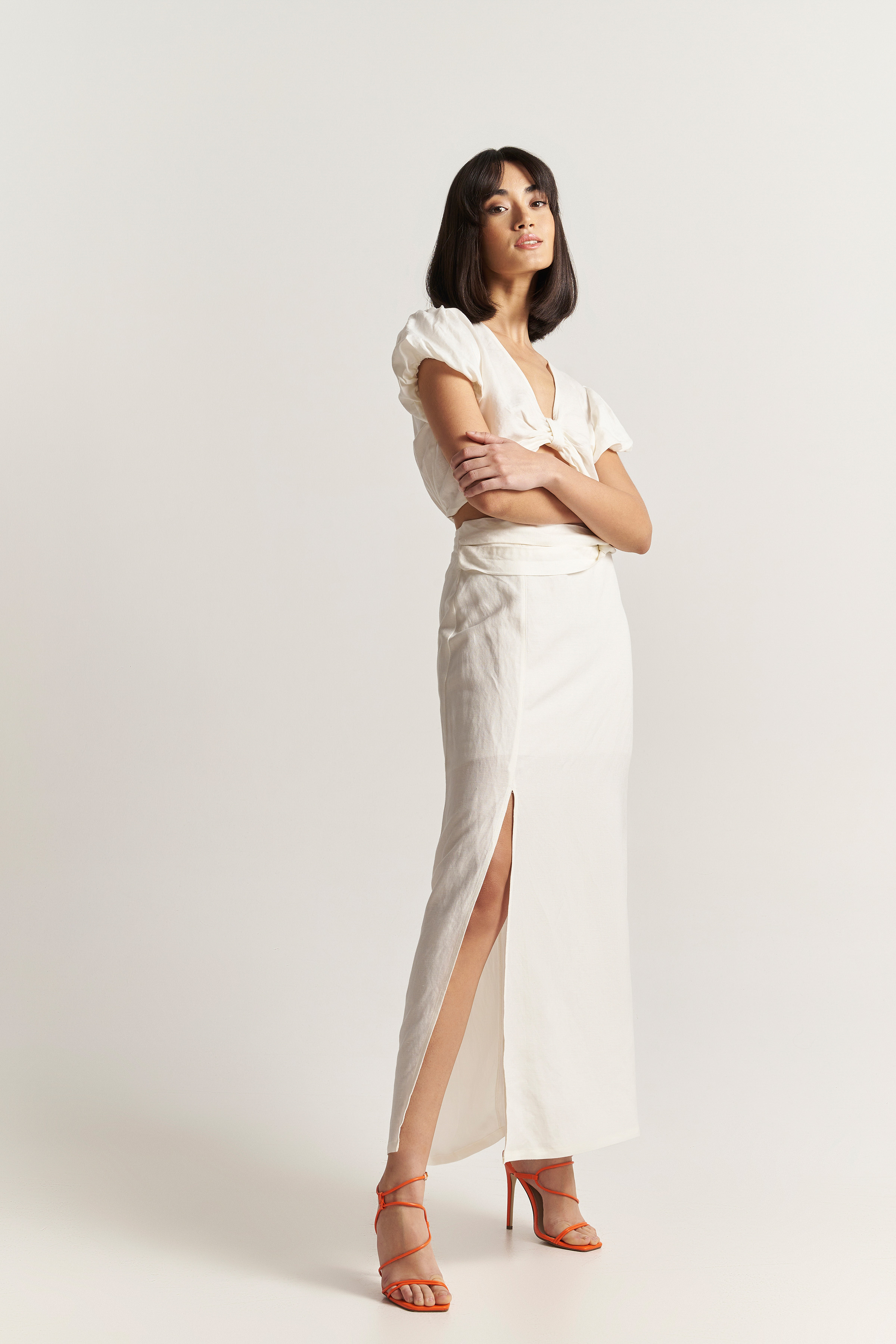 OUTLET > Φούστες Φούστα με σκίσιμο White