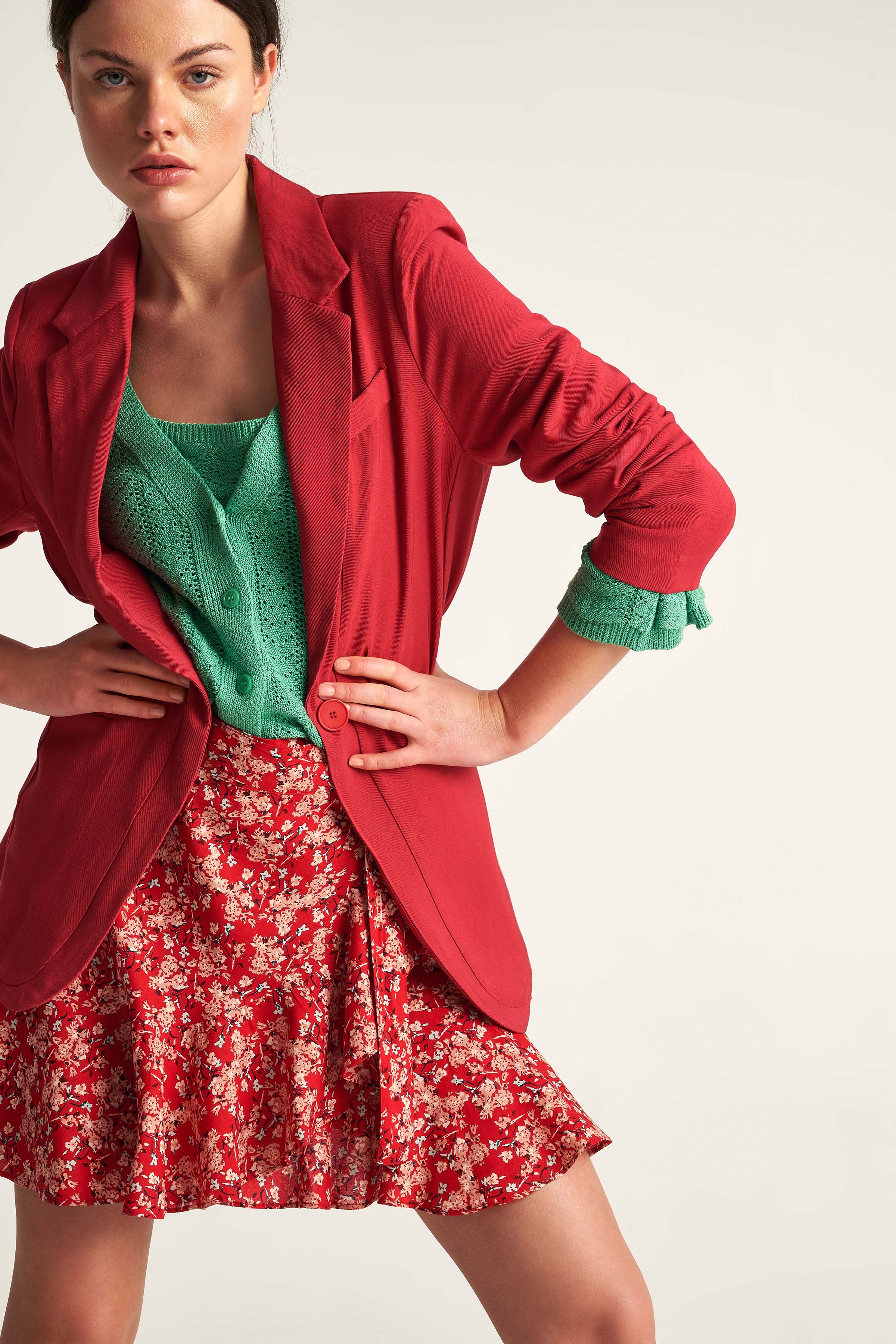 OUTLET > Φούστες Φούστα-φάκελος κοντή φλοράλ Red