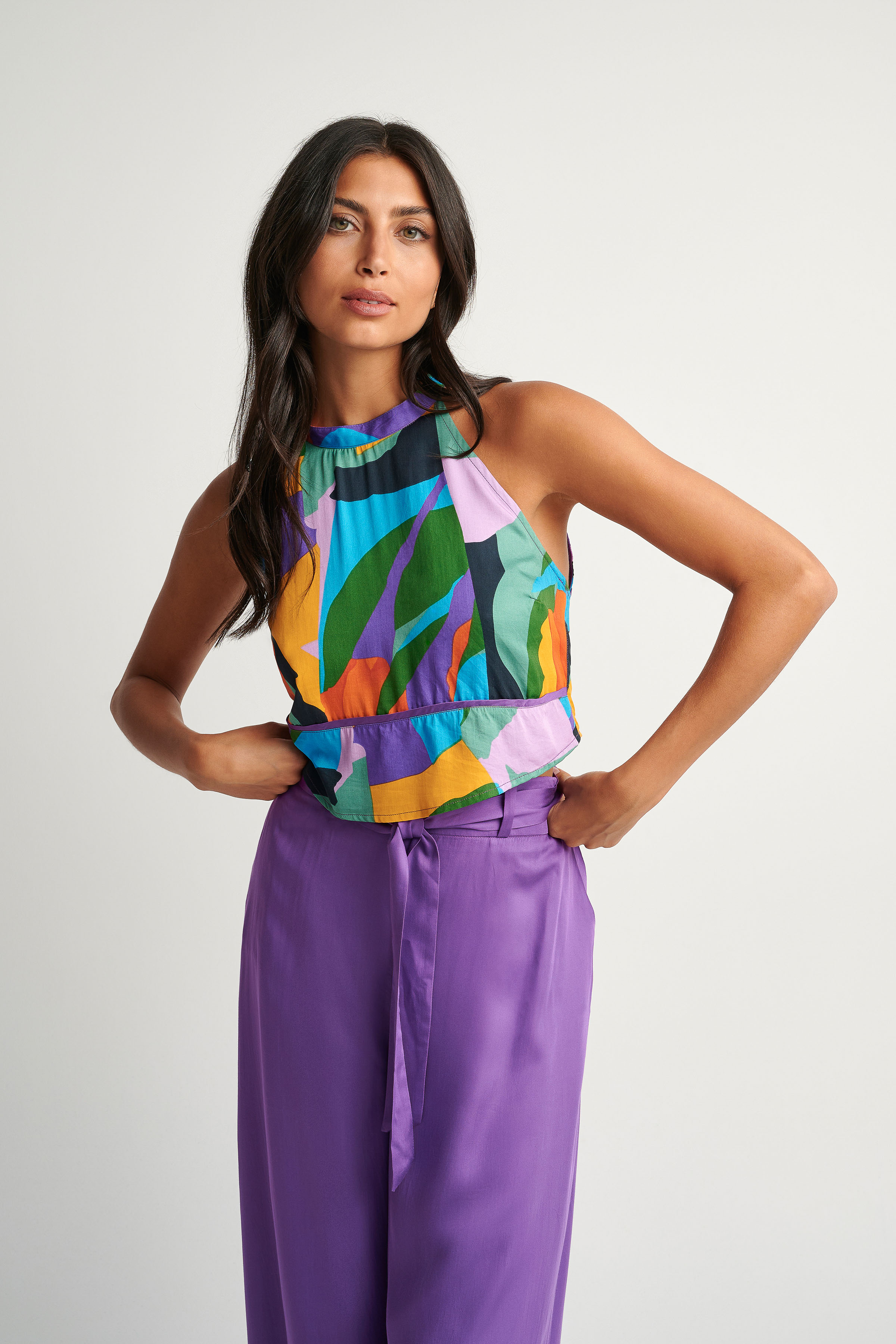 OUTLET > Μπλούζες & Τοπ Κροπ τοπ με πολύχρωμα μοτίβα Multicolor