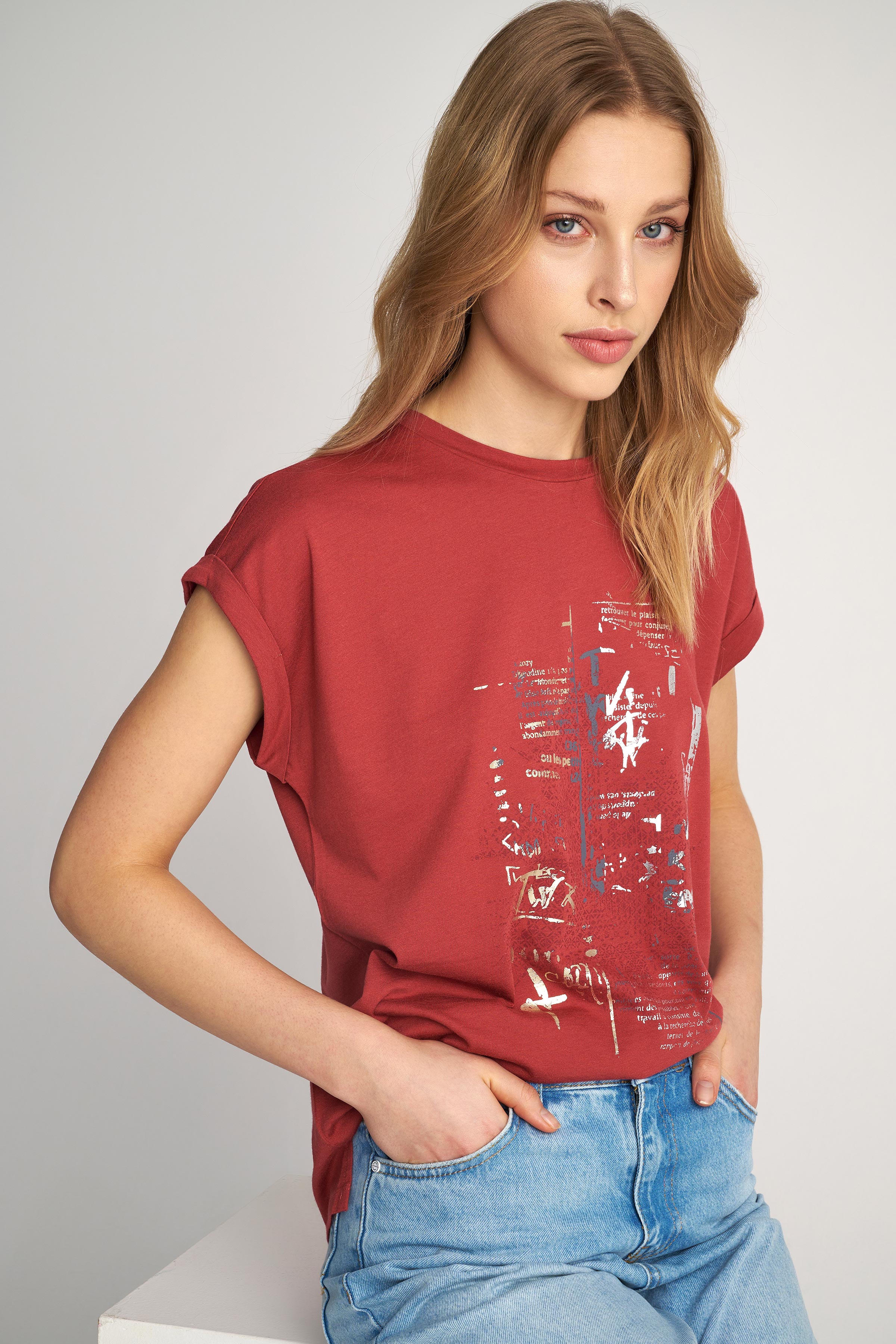 ΡΟΥΧΑ > Μπλούζες & Τοπ T-shirt με τύπωμα Rust