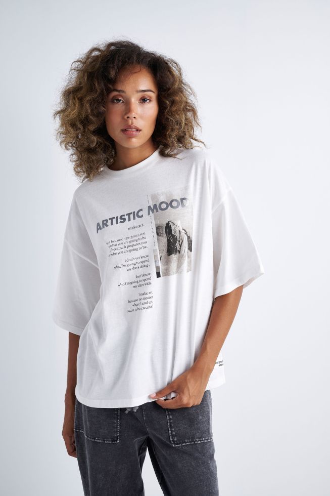 T-shirt με τύπωμα Off White: 9917147-off-white - attrattivo